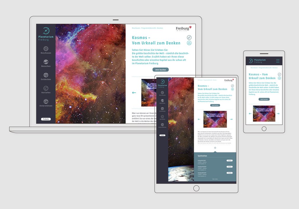 Responsive Design sorgt für klare Orientierung auf allen Devices