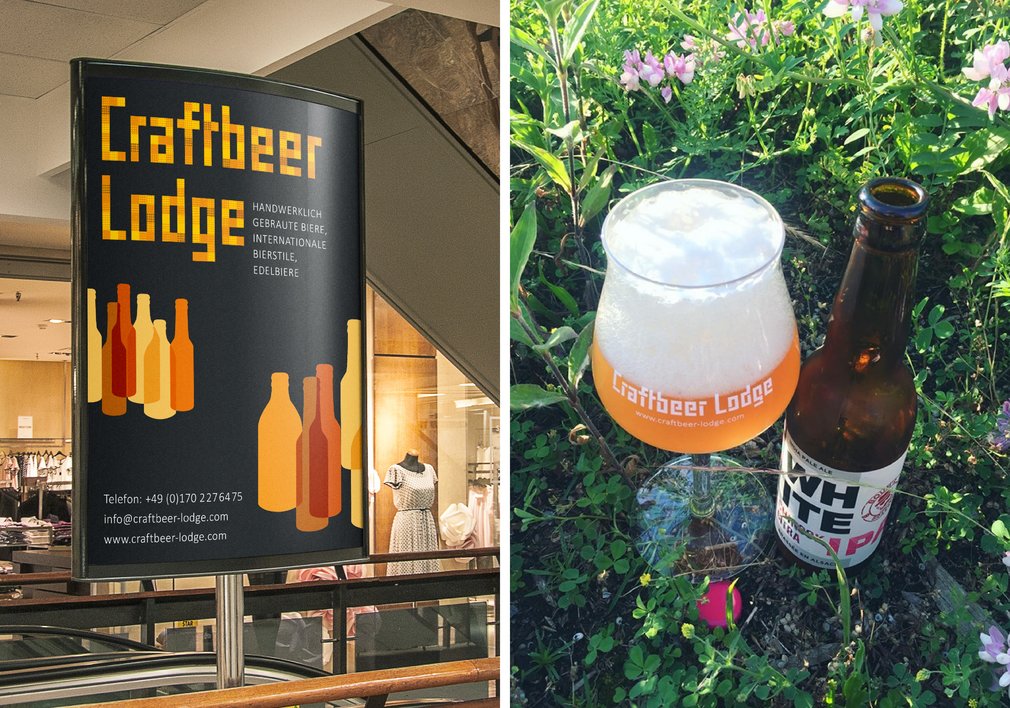 Thekenbeschriftung und Glasgravur der Craftbeer Lodge