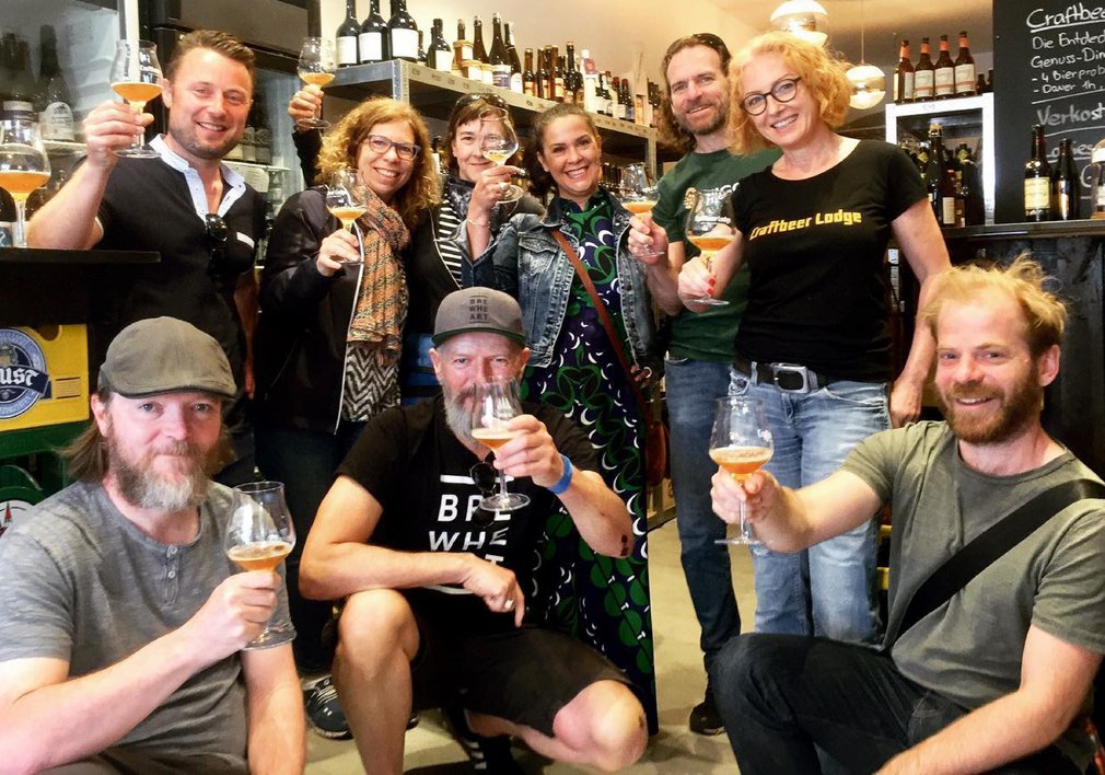 Kleine Verkostung in der Craftbeer Lodge